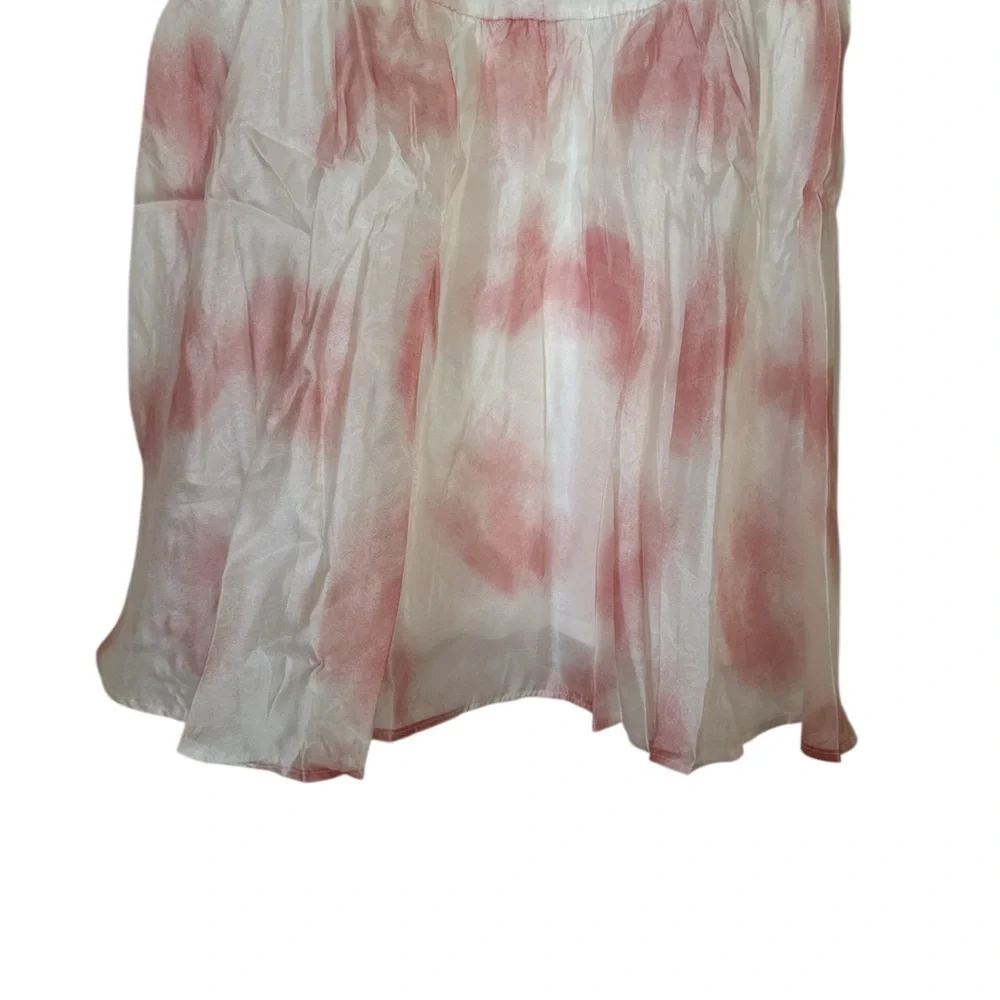 Freesia Chiffon Bustier Mini Dress Size XL Pink Ivory Spaghetti Straps NEW - Picture 6 of 15